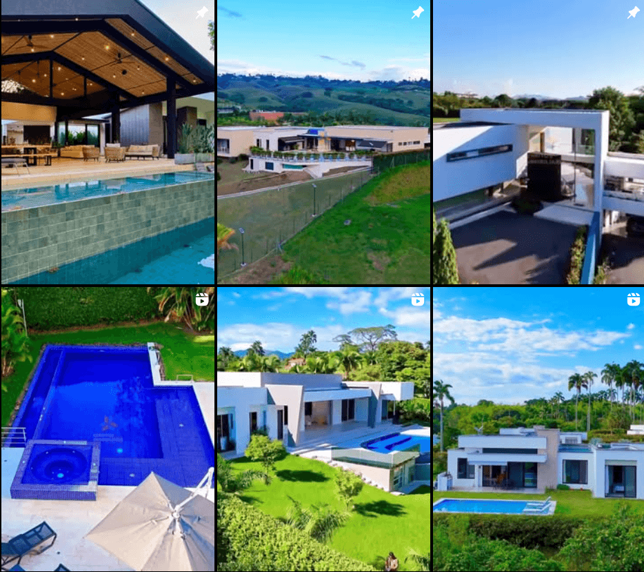 Simulación del feed de Instagram